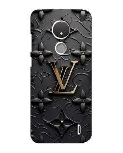 Чехол для Nokia C21 с картинкой «Кожаная текстура LV»