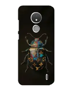 Чехол для Nokia C21 с картинкой «LV — мраморный принт»