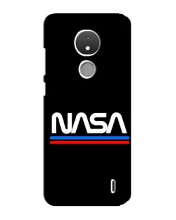 Чехол для Nokia C21 с картинкой «NASA — классика Red Blue»
