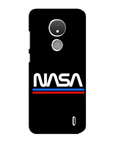 Чехол для Nokia C21 с картинкой «NASA — классика Red Blue»