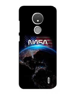 Чехол для Nokia C21 с картинкой «Земля из космоса NASA»