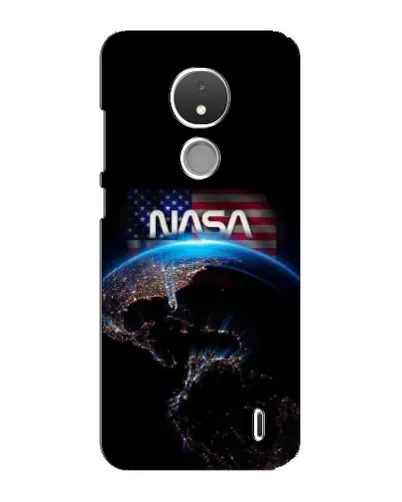 Чехол для Nokia C21 с картинкой «Земля из космоса NASA»
