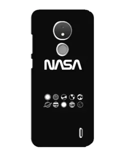 Чехол для Nokia C21 с картинкой «NASA — технический принт»