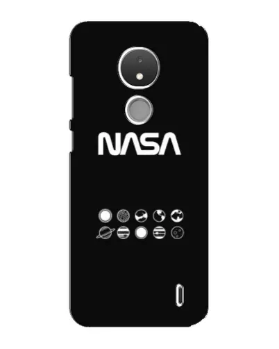 Чехол для Nokia C21 с картинкой «NASA — технический принт»