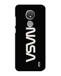 Чехол для Nokia C21 с картинкой «NASA — вертикальный логотип»