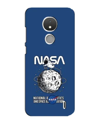 Чехол для Nokia C21 с картинкой «NASA — лунная миссия»
