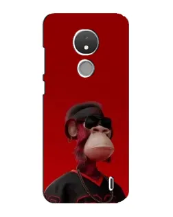 Чехол для Nokia C21 с картинкой «Bored Ape в красном»