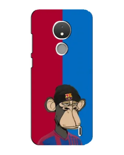 Чехол для Nokia C21 с картинкой «Bored Ape — фанат Барсы»