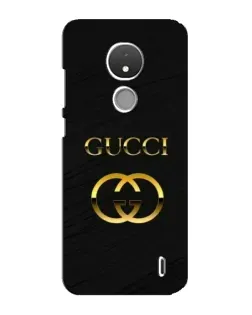Чохол для Nokia C21 з картинкою «Золотий логотип Gucci»