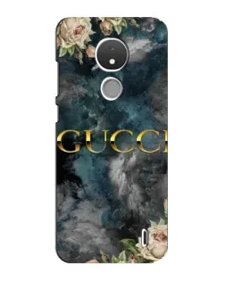 Чохол для Nokia C21 з картинкою «Абстрактні квіти Gucci»