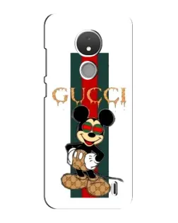 Чохол для Nokia C21 з картинкою «Міккі Маус Gucci — смуги»
