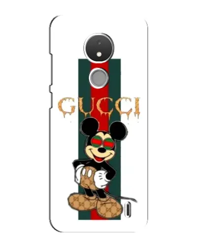 Чохол для Nokia C21 з картинкою «Міккі Маус Gucci — смуги»