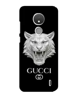 Чехол для Nokia C21 с картинкой «Gucci — серебряный лев»