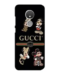 Чехол для Nokia C21 с картинкой «Gucci — герои Disney и монограмма»