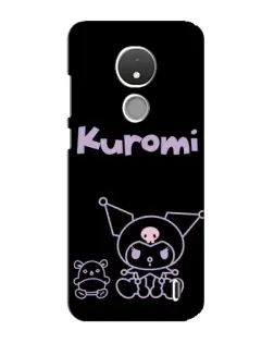 Чохол для Nokia C21 з картинкою «Kuromi — чорний мінімалізм»