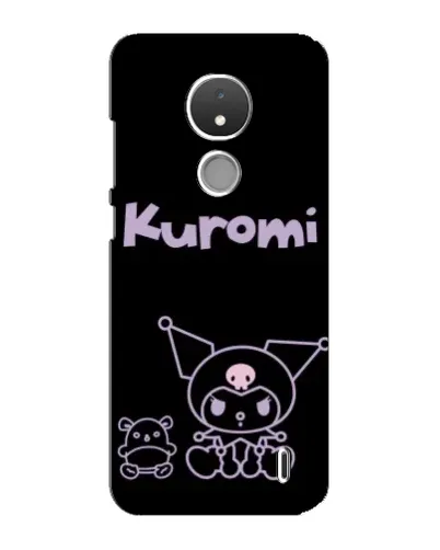 Чохол для Nokia C21 з картинкою «Kuromi — чорний мінімалізм»