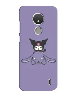Чохол для Nokia C21 з картинкою «Kuromi на ліловому фоні»
