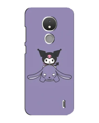 Чохол для Nokia C21 з картинкою «Kuromi на ліловому фоні»