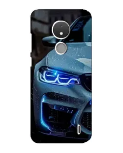 Чехол для Nokia C21 с картинкой «Взгляд BMW с синими фарами»