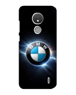Чехол для Nokia C21 с картинкой «BMW — неоновое сияние»
