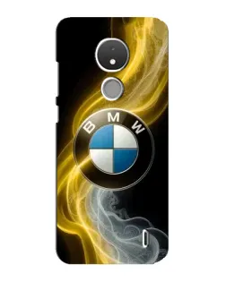 Чехол для Nokia C21 с картинкой «Золотистый дым BMW»