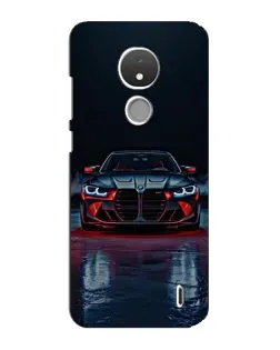 Чехол для Nokia C21 с картинкой «BMW на мокрой дороге»