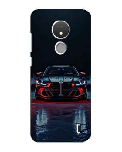 Чехол для Nokia C21 с картинкой «BMW на мокрой дороге»