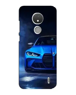 Чехол для Nokia C21 с картинкой «Голубая BMW M4»