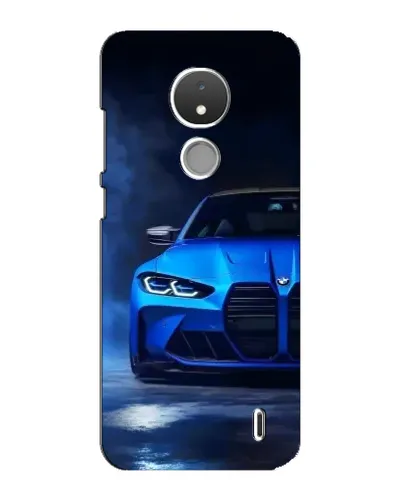 Чехол для Nokia C21 с картинкой «Голубая BMW M4»