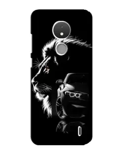 Чехол для Nokia C21 с картинкой «BMW и лев»