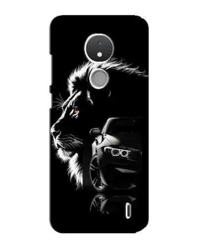 Чехол для Nokia C21 с картинкой «BMW и лев»