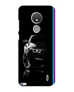 Чехол для Nokia C21 с картинкой «Силуэт BMW в темноте»
