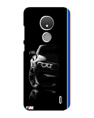 Чехол для Nokia C21 с картинкой «Силуэт BMW в темноте»