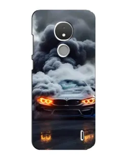 Чехол для Nokia C21 с картинкой «BMW в дыму»