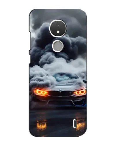 Чехол для Nokia C21 с картинкой «BMW в дыму»