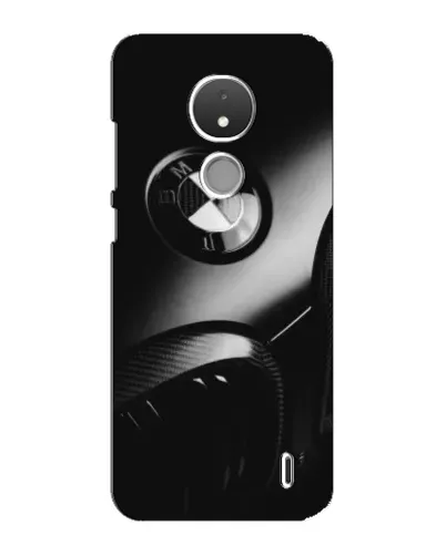 Чехол для Nokia C21 с картинкой «Эмблема BMW — макро»