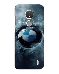 Чехол для Nokia C21 с картинкой «Логотип BMW — лед»