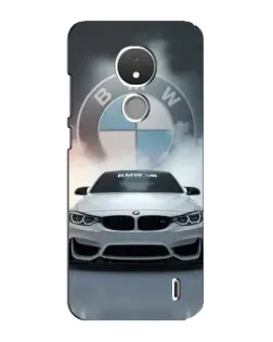 Чехол для Nokia C21 с картинкой «BMW в белом дыму»