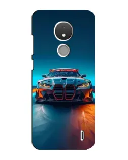 Чехол для Nokia C21 с картинкой «BMW — огни неона»