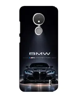 Чехол для Nokia C21 с картинкой «BMW сквозь ночной город»