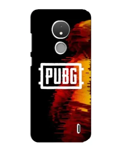 Чехол для Nokia C21 с картинкой «Яркий логотип PUBG»