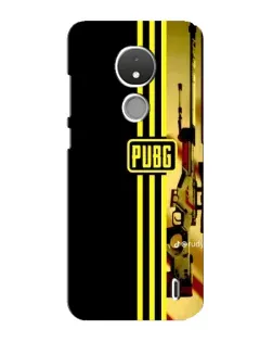 Чехол для Nokia C21 с картинкой «PUBG — камуфляжный шлем»