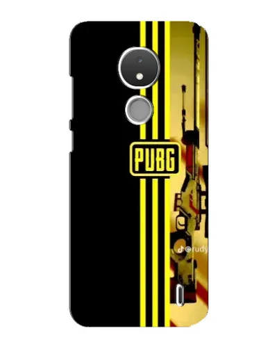 Чехол для Nokia C21 с картинкой «PUBG — камуфляжный шлем»