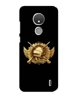 Чехол для Nokia C21 с картинкой «PUBG — оранжевый градиент»