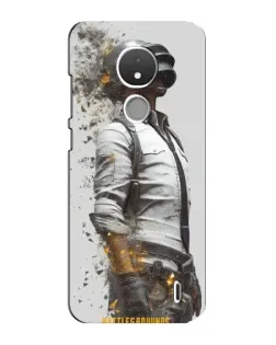 Чехол для Nokia C21 с картинкой «PUBG — боец в пыли»