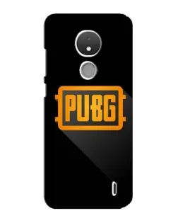 Чехол для Nokia C21 с картинкой «PUBG — рамка лого»