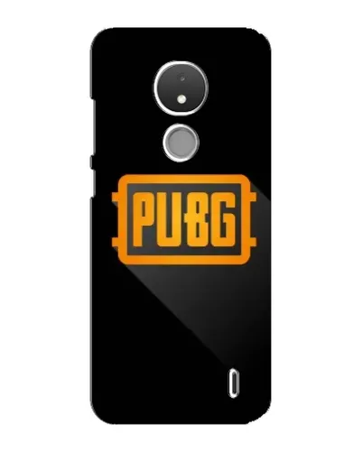 Чехол для Nokia C21 с картинкой «PUBG — рамка лого»