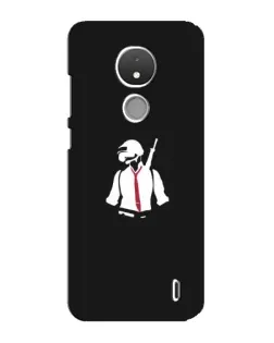 Чехол для Nokia C21 с картинкой «PUBG — силуэт воина»