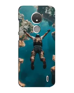 Чехол для Nokia C21 с картинкой «PUBG — свободное падение»