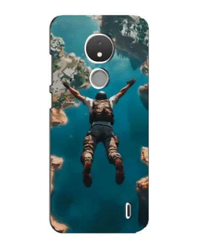 Чехол для Nokia C21 с картинкой «PUBG — свободное падение»
